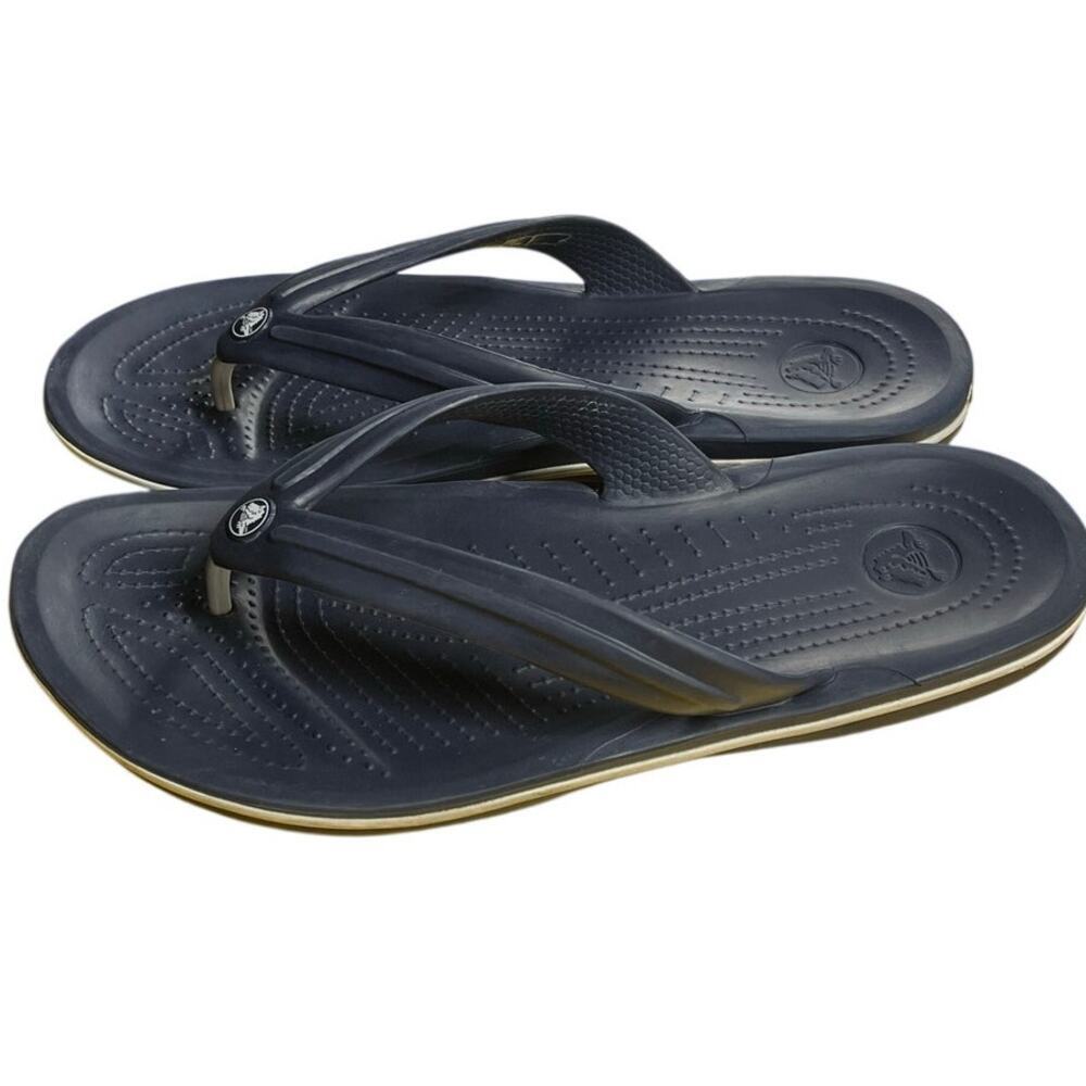 Unisex Crocs Crocband Rubber Flat Slip-On Flip-Flop Thong Sandal M10/W12 Blue